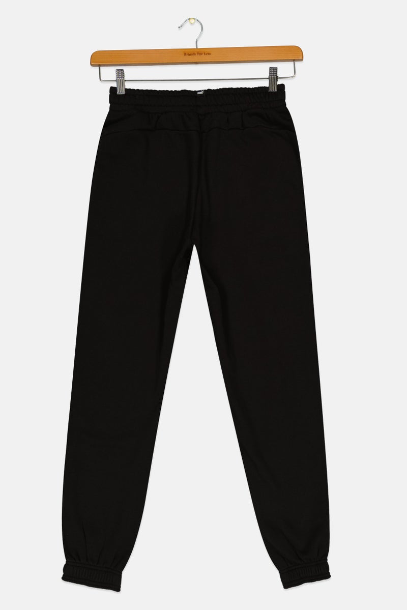 PUMA Kids Boy Brand Logo Outdoor Sweatpants, Black - Image 2