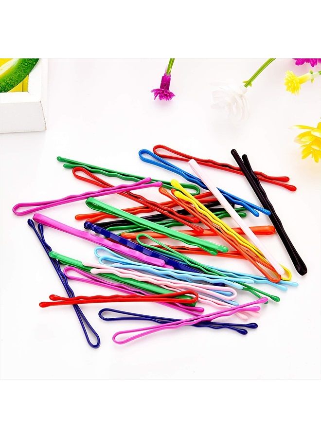 Bememo 100 Pieces Bobby Hair Pins Hair Styling Clips with 1 Storage Box for Girl and Women, 10 Colors - Image 3
