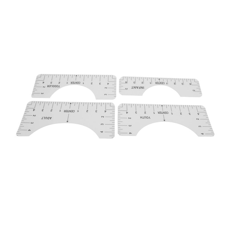 4PCS T Shirt Ruler Recyclable Easy Read Data Practical Shirt Ruler to Center Designs for Measurement Vinyl Alignment - Image 5