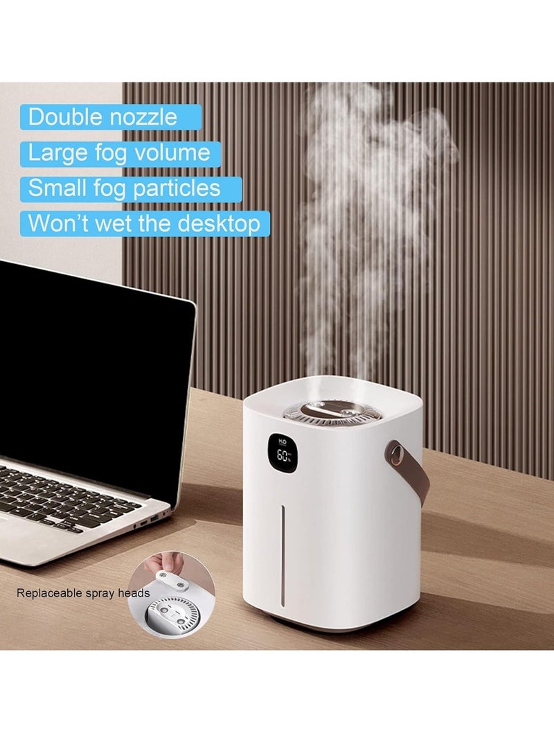 SYOSI Humidifiers for Bedroom Portable Cool Mist Humidifiers 2L Top Fill Air Humidifier Dual Nozzle Spray Quiet Smart Ultrasonic Humidifiers for Baby, Home, Large Room with Auto Shut Off - Image 5