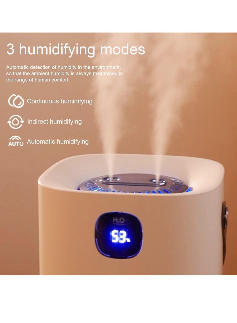 SYOSI Humidifiers for Bedroom Portable Cool Mist Humidifiers 2L Top Fill Air Humidifier Dual Nozzle Spray Quiet Smart Ultrasonic Humidifiers for Baby, Home, Large Room with Auto Shut Off - Image 3