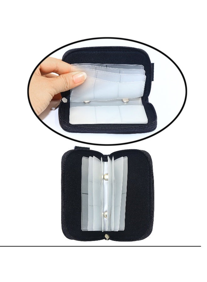 Memory Card Cases Slot Zippered Carrying Holder Bags Pouch Organizer Keeper Media Storage Organization Eco Fused Case - Image 3