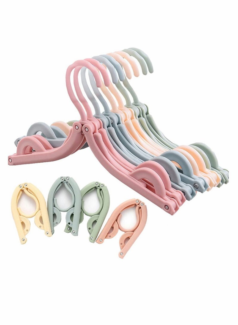 Y&D Foldable Travel Hangers - Portable Folding Collapsible Clothes Lightweight Accessories Drying Rack Dorm Hanger for School Home with Clothesline 8 Pcs - Image 1