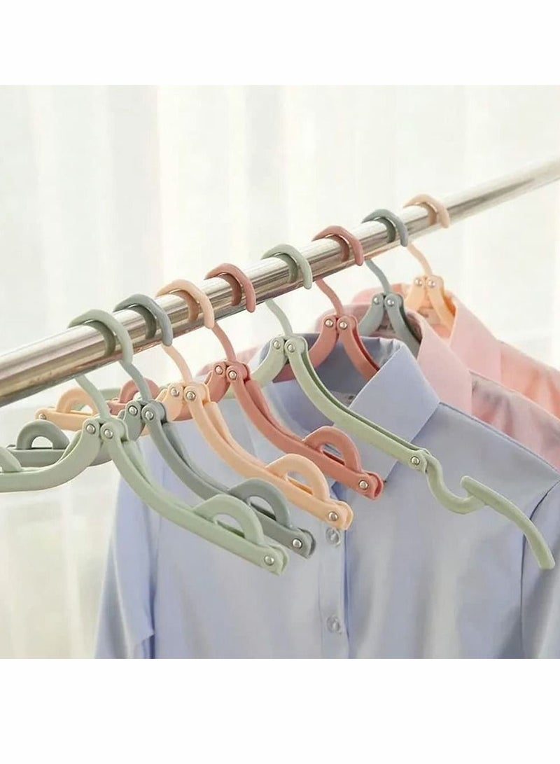 Y&D Foldable Travel Hangers - Portable Folding Collapsible Clothes Lightweight Accessories Drying Rack Dorm Hanger for School Home with Clothesline 8 Pcs - Image 5