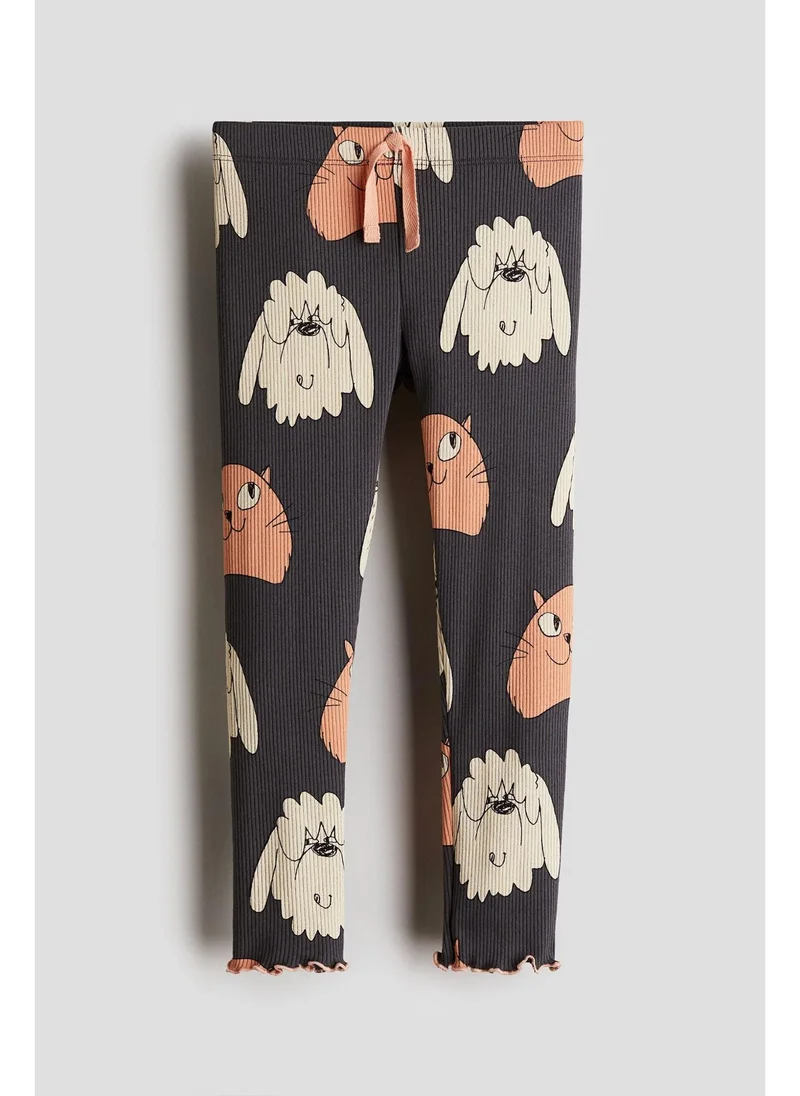 H&M Printed cotton leggings