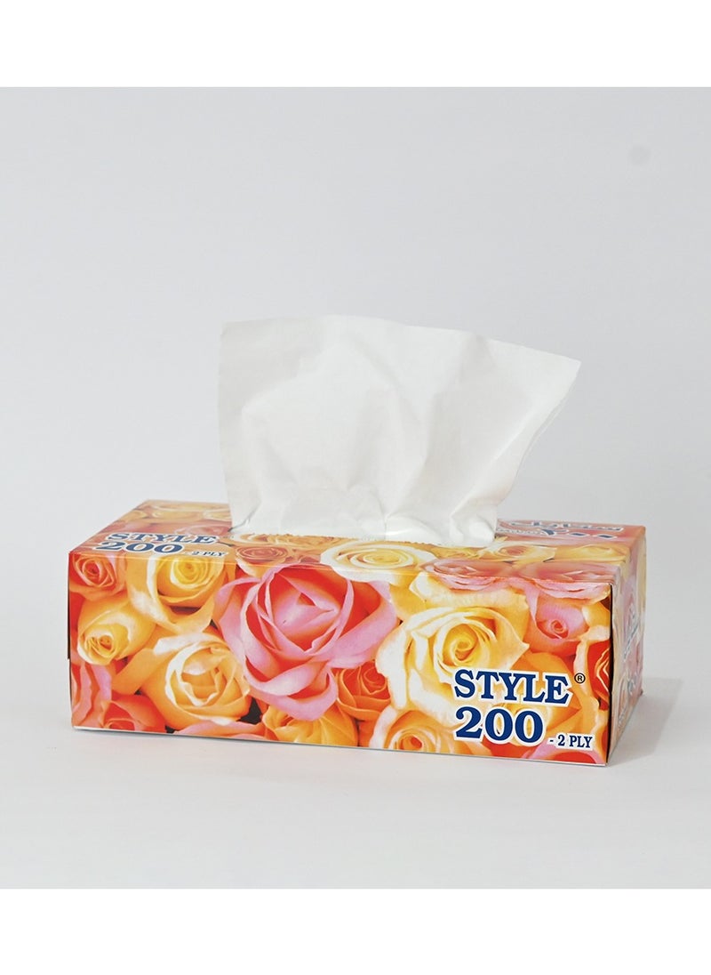 Style Style Extra Soft Facial Tissue 2-Ply, 6 boxes x 200 Sheets  - Image 2