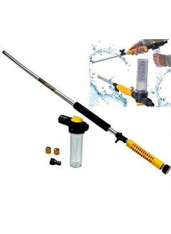 SNAPSHOPECOM SNAPSHOPECOM Plastic Water Zoom Jet Pressure Washer Garden Hose Attachment with Soap Dispenser and Brush for Washing Cars Cleaning Decking Path  - Image 1