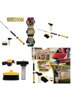 SNAPSHOPECOM SNAPSHOPECOM Plastic Water Zoom Jet Pressure Washer Garden Hose Attachment with Soap Dispenser and Brush for Washing Cars Cleaning Decking Path  - Image 3