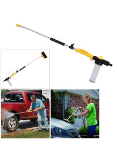 SNAPSHOPECOM SNAPSHOPECOM Plastic Water Zoom Jet Pressure Washer Garden Hose Attachment with Soap Dispenser and Brush for Washing Cars Cleaning Decking Path  - Image 2