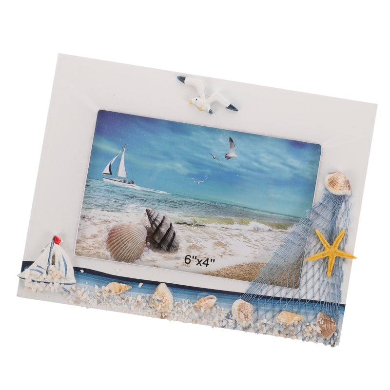 Desktop Photo Frame Picture Frames Nautical Picture Frame Beach Picture Frame - Image 1
