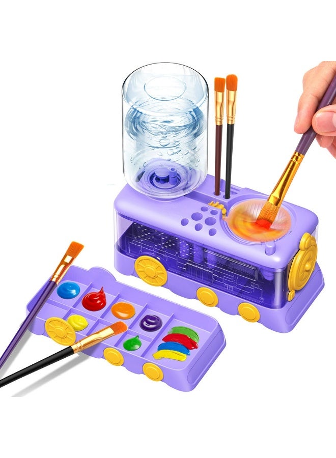 general Wash Brush Cleaner - automatically Changes Water, Pen Holder With Multiple Color Options for Washing Brushes.