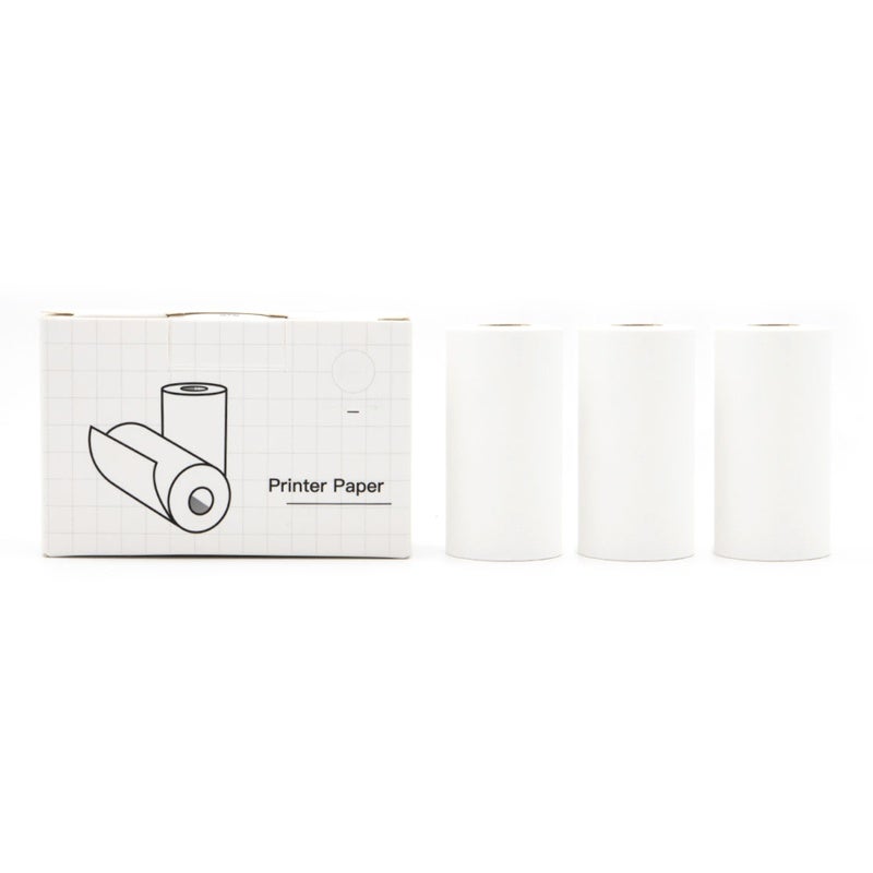ورق الطباعة الحراري Paperang ملصق لاصق ورق طباعة حراري متوافق مع طابعة جيب Paperang P1/P1S/P2 57*30 مم (3 لفات) - Image 5