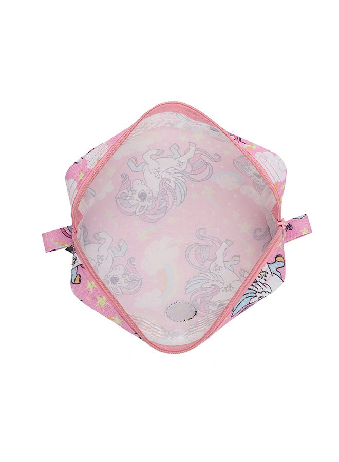 CUBS Unicorn & Rainbows Print Waterproof pencil case pouch with zip closure - Image 4