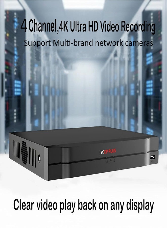 CP Plus 4Ch. Network Video Recorder, Max 80Mbps Network Bandwidth, Instastream/H.265/Smart H.264+, Up to 8MP Resolution, Support 1 SATA HDDs up to 8TB, 2 USB Ports(USB2.0) [CP-UNR-104F1] - Image 5