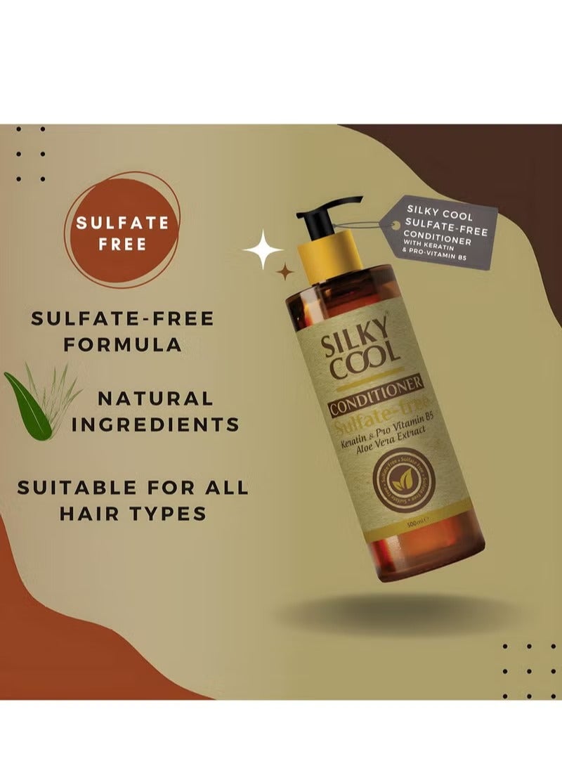 Silky Cool Hair Care Kit - Shampoo,Conditioner,Serum and Hair Mask Set - Image 3