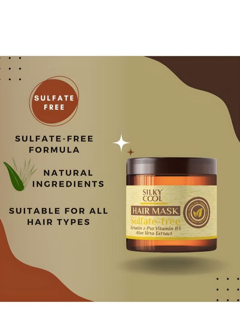 Silky Cool Hair Care Kit - Shampoo,Conditioner,Serum and Hair Mask Set - Image 5