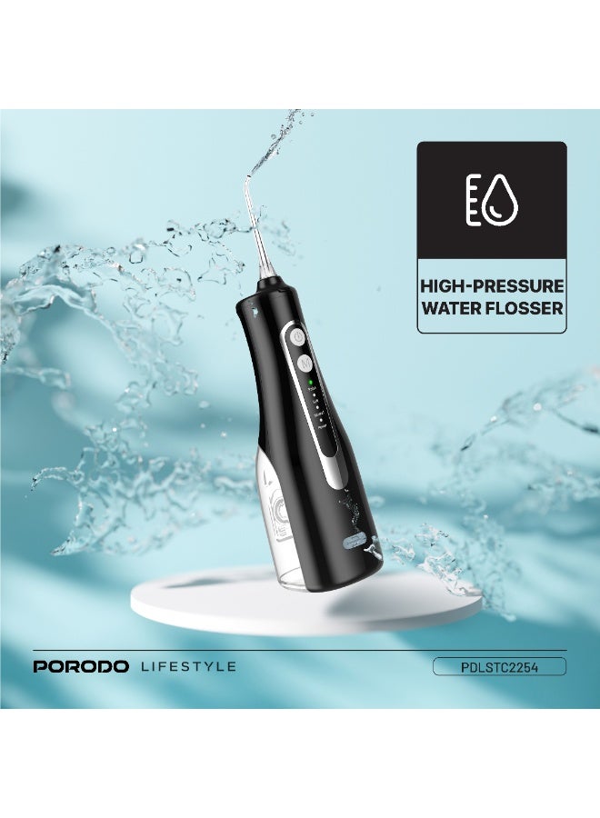 porodo Ultimate Oral Care Duo, Electric Toothbrush & Water Flosser Combo / High Frequency Sonic Vibration / High Pressure Water Flosser / Complete Oral Care / Dual Action oral Care / 2H Toothbrush Rechargeable Working Time - Black - Image 5