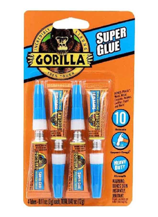 Gorilla - 4-Piece High Strength Impact-Tough Versatile Super Glue 3 g 1026256 - Image 1