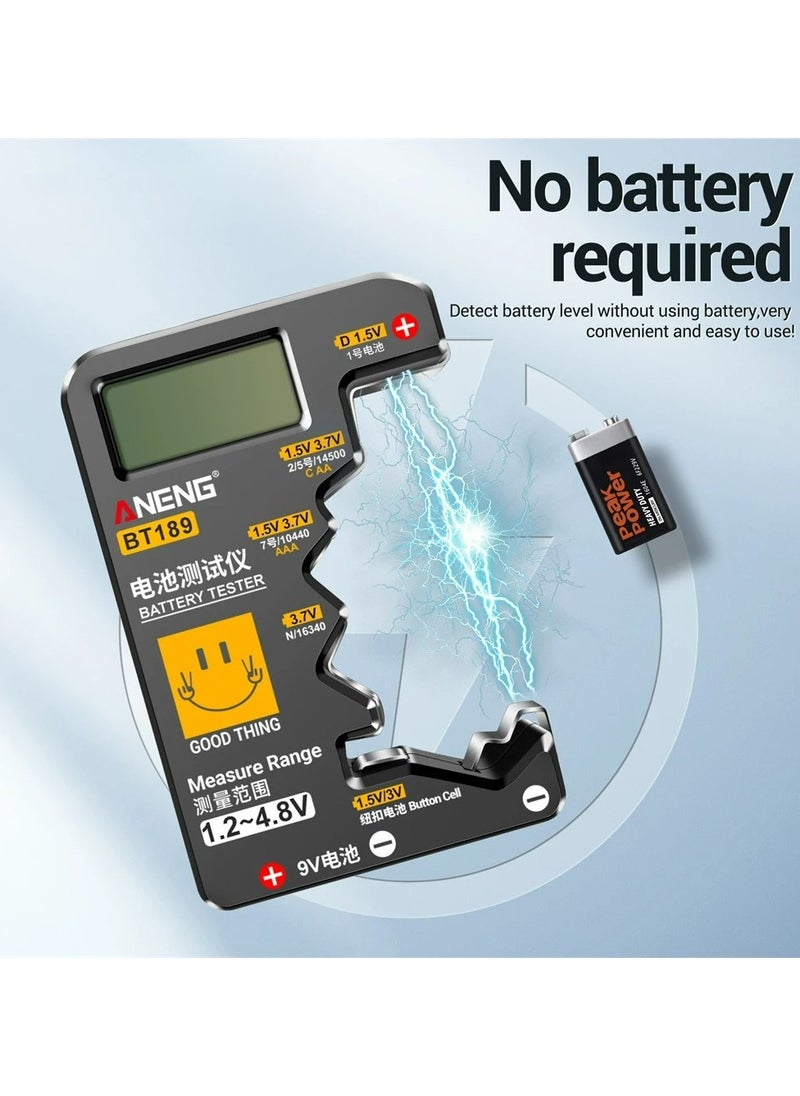 ANENG - ANENG BT189 Button Cell Battery Tester 9V N D C AA  AAA Universal Household LCD Display Battery Tester Power Bank Detectors Tools - Image 1