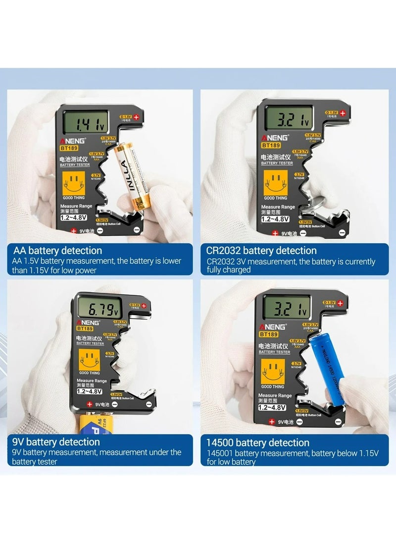 ANENG - ANENG BT189 Button Cell Battery Tester 9V N D C AA  AAA Universal Household LCD Display Battery Tester Power Bank Detectors Tools - Image 1