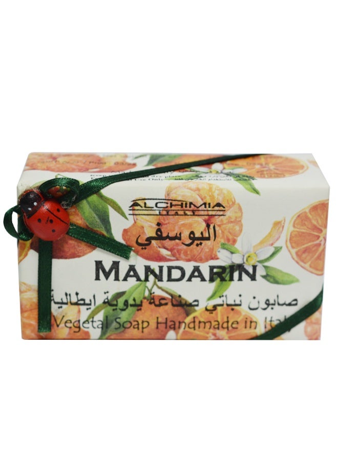 Alchimia Vegetal Soap Mandarin 200G | Refreshing Italian Bar Soap with Citrus Fragrance | Effective cleansing while leaving your skin soft and smooth |Suitable for all skin types - Image 2