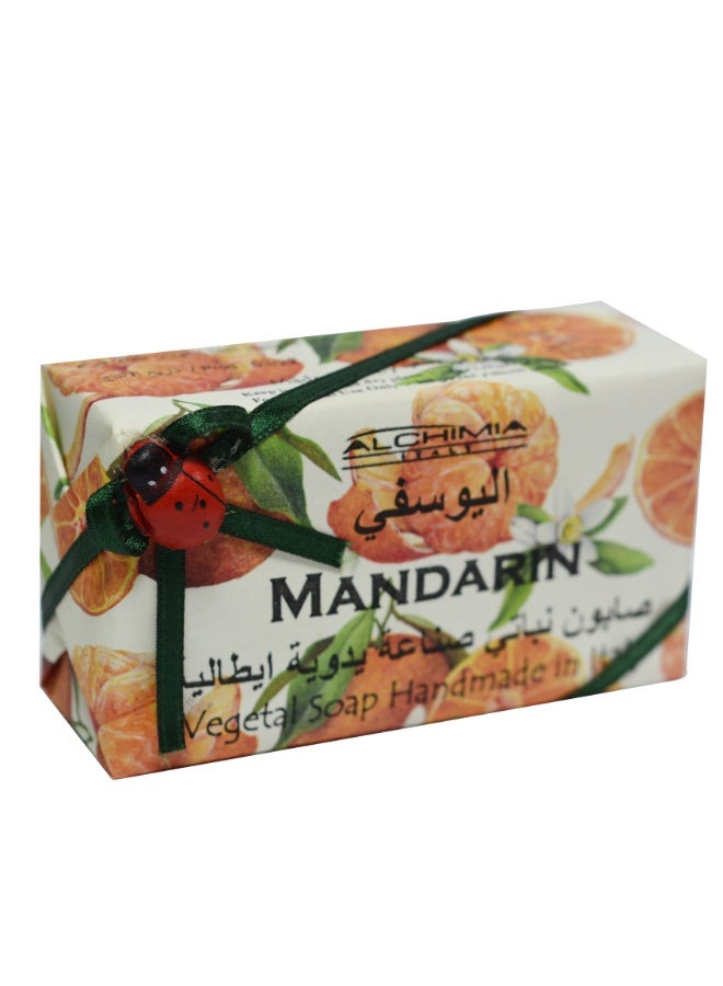Alchimia Vegetal Soap Mandarin 200G | Refreshing Italian Bar Soap with Citrus Fragrance | Effective cleansing while leaving your skin soft and smooth |Suitable for all skin types - Image 1
