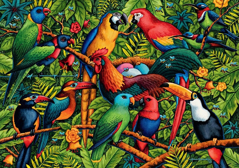 Buffalo Games - Eric Dowdle - Birds of a Feather - 300 Piece Jigsaw Puzzle for Adults Challenging Puzzle Perfect for Game Nights - Finished Size is 21.25 x 15.00 - Image 1