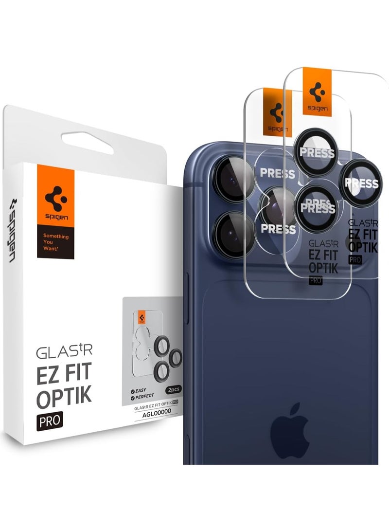 Spigen Glastr Ez Fit Optik Pro for iPhone 17 Pro MAX | iPhone 17 PRO | iPhone 15 Pro Max | 15 PRO Camera Lens Screen Protector - Blue - Image 1