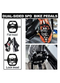 SPD Pedals MTB Mountain Bike Clip in Dual Sided Pedals - Road Bike Spin Bike Flat & Clipless Sealed Bearing Bicycle Pedal Compatible with Shimano SPD Cleats (9/16") - pzsku/Z2C7A3D99B90CB84ABB66Z/45/_/1717413024/daca7e3a-8860-4855-a45e-24bc16edcd7c