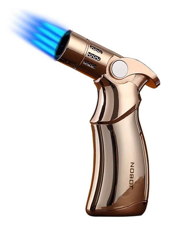 JOBON Windproof 4-Jet Flame Torch Lighter Butane Refillable Gas Lighter | High Power Lighter (Butane Gas Not Included) for Bakhoor Charcoal, Candle, Cooking, Camping, Baking, BBQ and Professional Use - Image 1