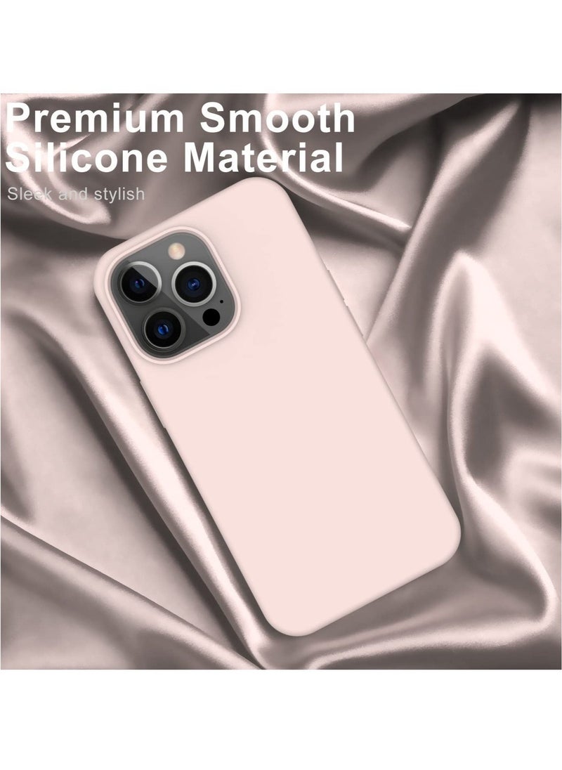 Raxoom حافظة آيفون 14 برو ماكس مع واقي شاشة، غلاف مطاطي مرن ناعم للنساء والفتيات، حافظة هاتف واقية رفيعة وصادمة لآيفون 14 برو ماكس 6.7" وردي فاتح - Image 4