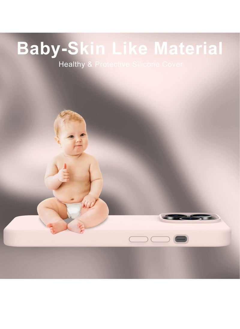 Raxoom حافظة آيفون 14 برو ماكس مع واقي شاشة، غلاف مطاطي مرن ناعم للنساء والفتيات، حافظة هاتف واقية رفيعة وصادمة لآيفون 14 برو ماكس 6.7" وردي فاتح - Image 2