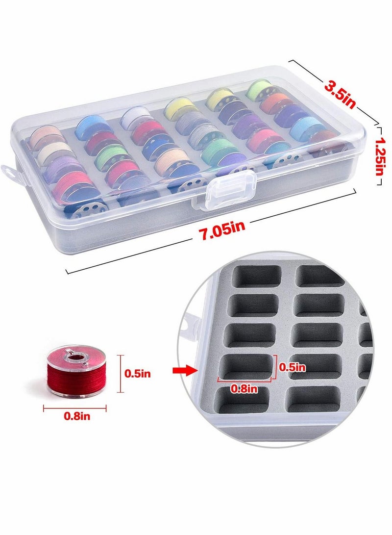 Excefore Bobbin Holder Storage Case Sewing Box Thread Organizer Holds Bobbins for Brother Sewing Machine 2pack - Image 2
