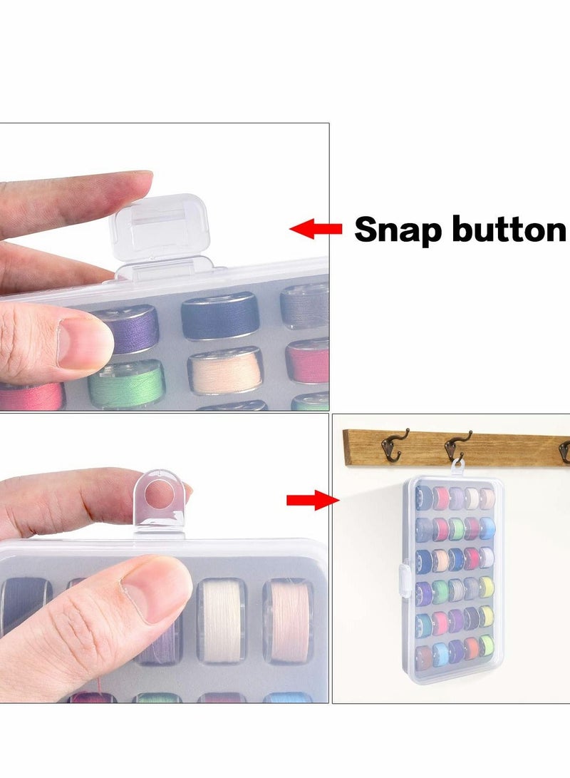 Excefore Bobbin Holder Storage Case Sewing Box Thread Organizer Holds Bobbins for Brother Sewing Machine 2pack - Image 4