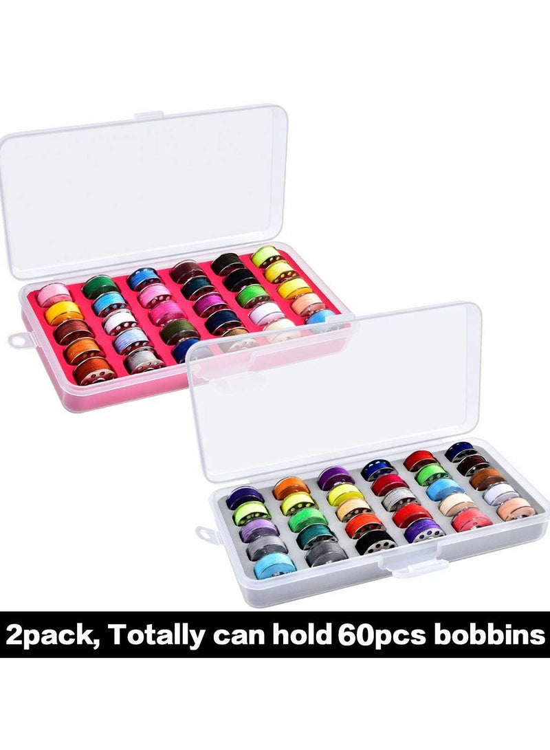 Excefore Bobbin Holder Storage Case Sewing Box Thread Organizer Holds Bobbins for Brother Sewing Machine 2pack - Image 3