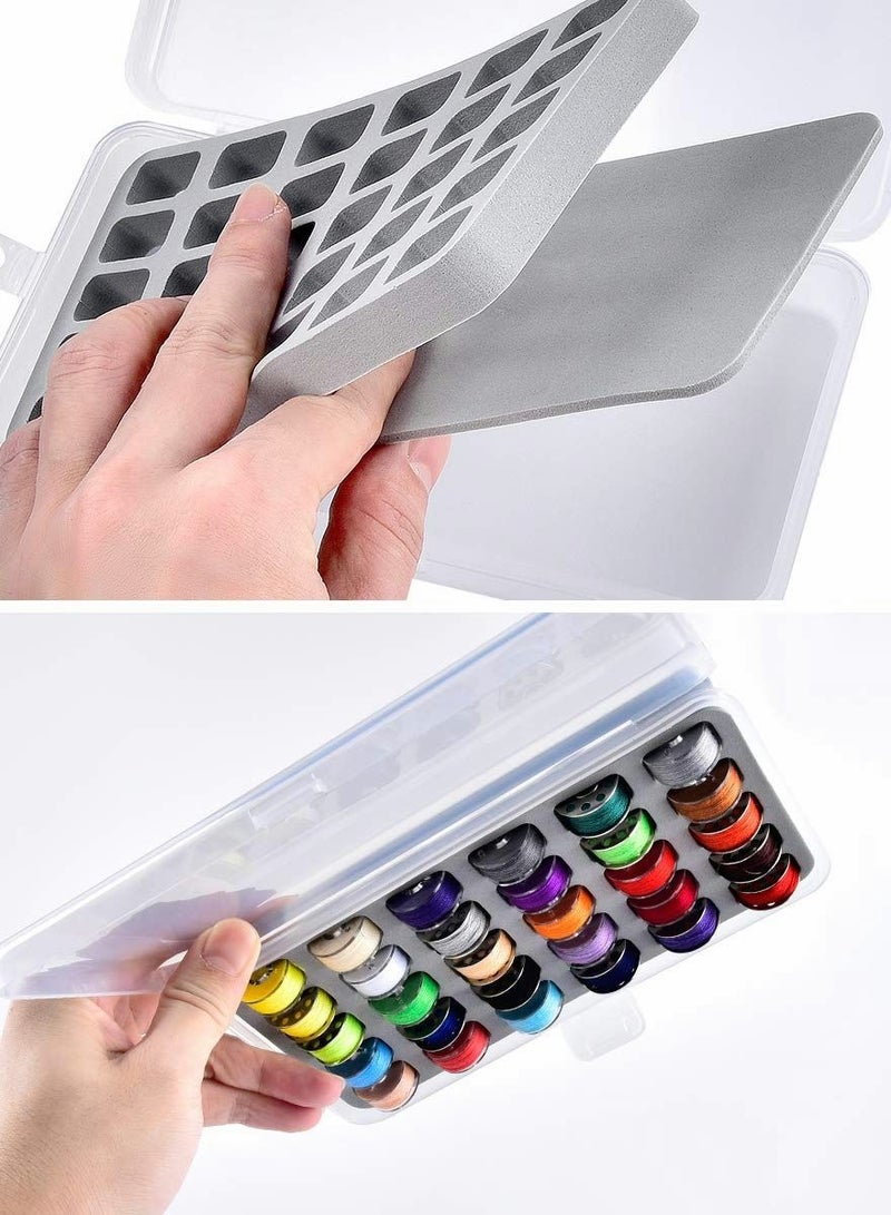Excefore Bobbin Holder Storage Case Sewing Box Thread Organizer Holds Bobbins for Brother Sewing Machine 2pack - Image 5