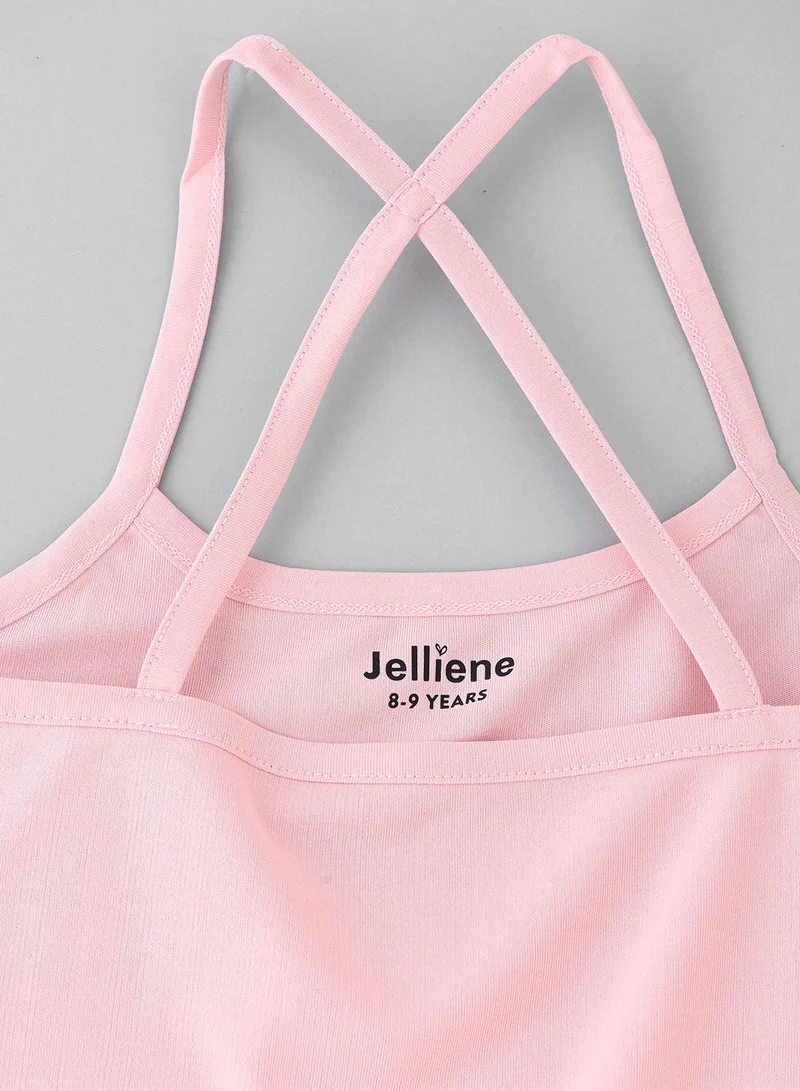 Jelliene Knit printed vest with cami