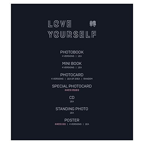 BTS - LOVE YOURSELF 轉 TEAR [ R version ] CD+PHOTOBOOK+PHOTOCARD+Folded poster - Image 2