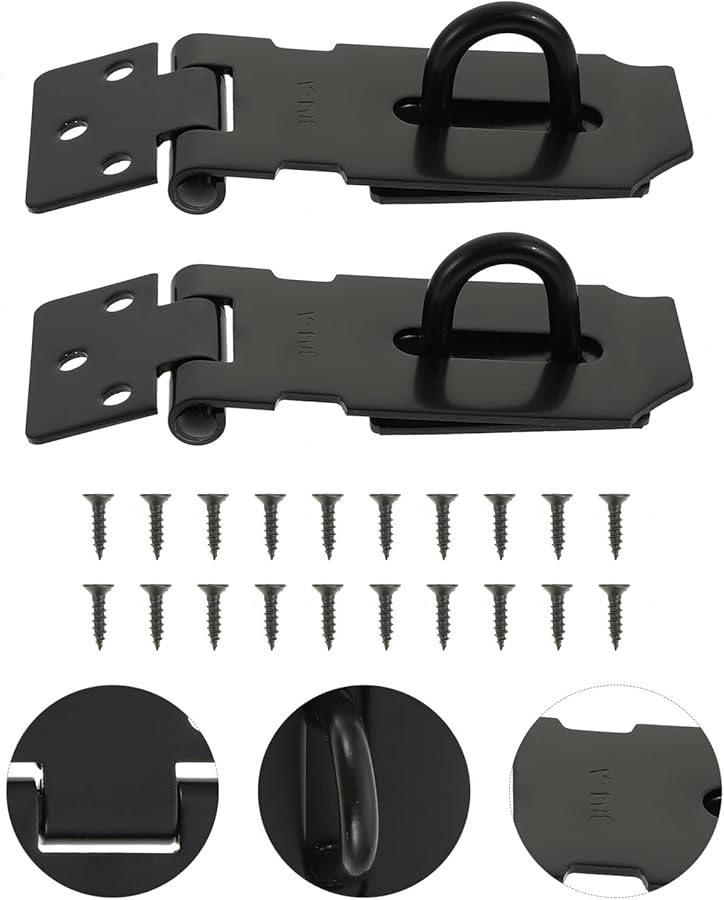 قفل مزلاج الباب من الفولاذ المقاوم للصدأ، مزلاج متين للأبواب والخزائن والنوافذ والمخازن - Image 5