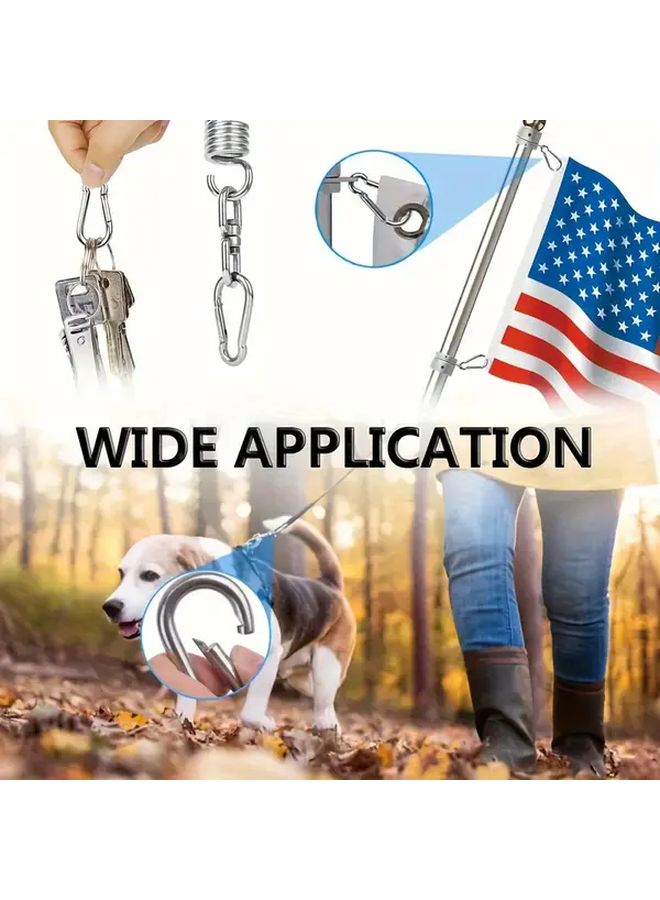 20pcs Heavy Duty Steel Karabiner Clips Multi Purpose Spring Hooks for Outdoor Gear - Image 5