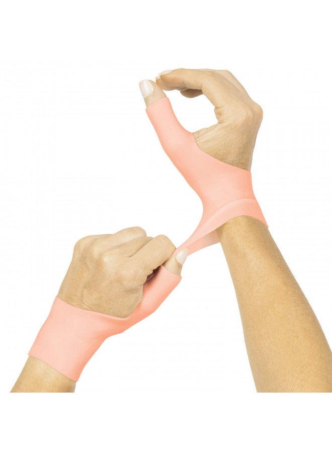 Vive Gel Thumb Wrist Support (Pair) - Hand Brace Cool Wrap For Arthritis Dequervains Tenosynovitis, Sprained Joint Pain, Left and Right Hand Stabilizer - Soft Comfort Splint For Tendonitis Strain - Image 1