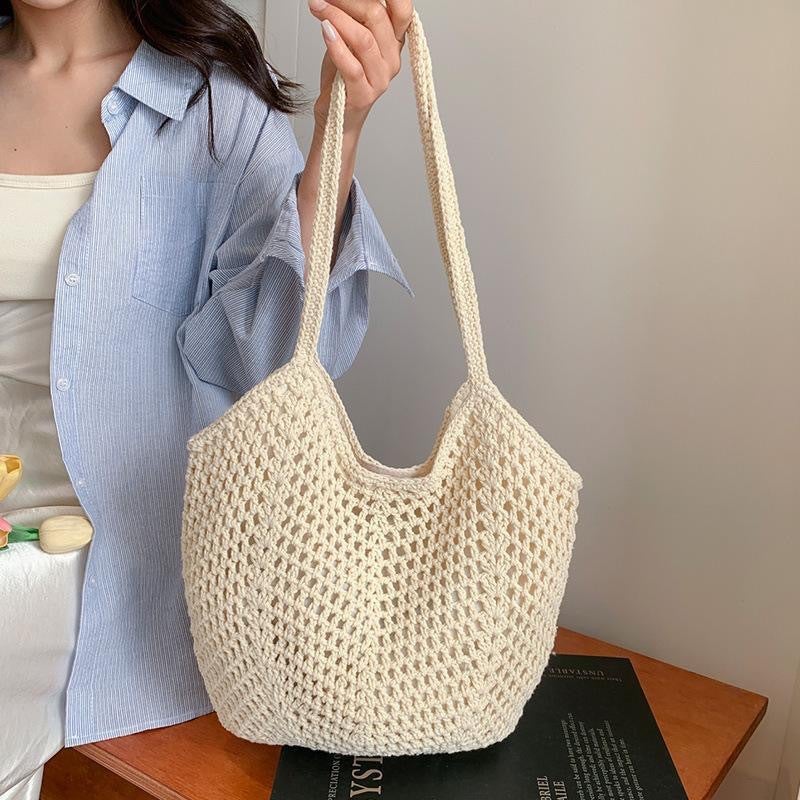 Woven Straw Beach Crossbody Bag - Image 2