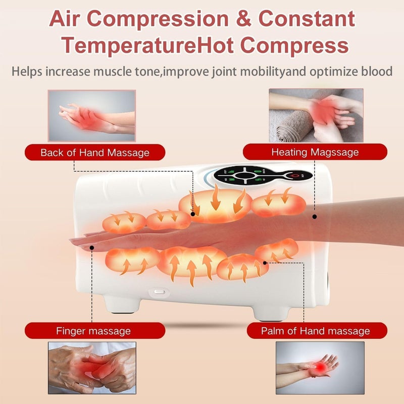 AERLANG Birthday Gifts for Women Husband Gifts Hand Massager Hand Massage Machine with Heat and Compression Electric Hand Massager for Arthritis and Carpal Tunnel Cordless Massagers Gift for Men mom - Image 2