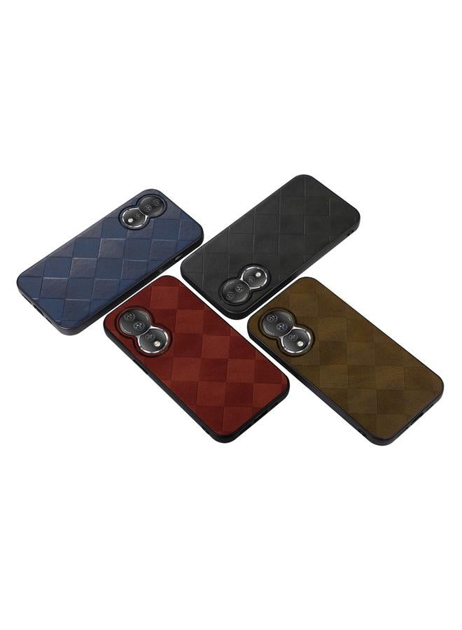 Zaboon Case For Honor 80 Weave Plaid PU Phone Case - Image 3