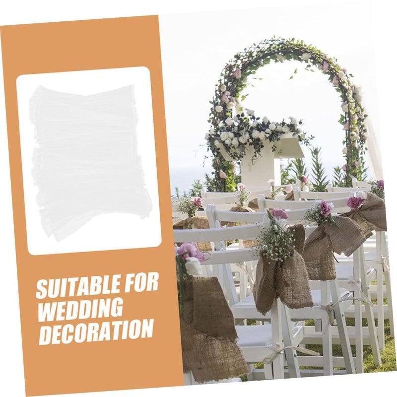 2Pcs Wrinkled Mesh Flower Wrapping Paper Pearl Edge For Wedding Floral - Image 4