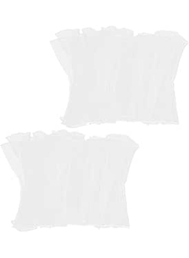 2Pcs Wrinkled Mesh Flower Wrapping Paper Pearl Edge For Wedding Floral - Image 1
