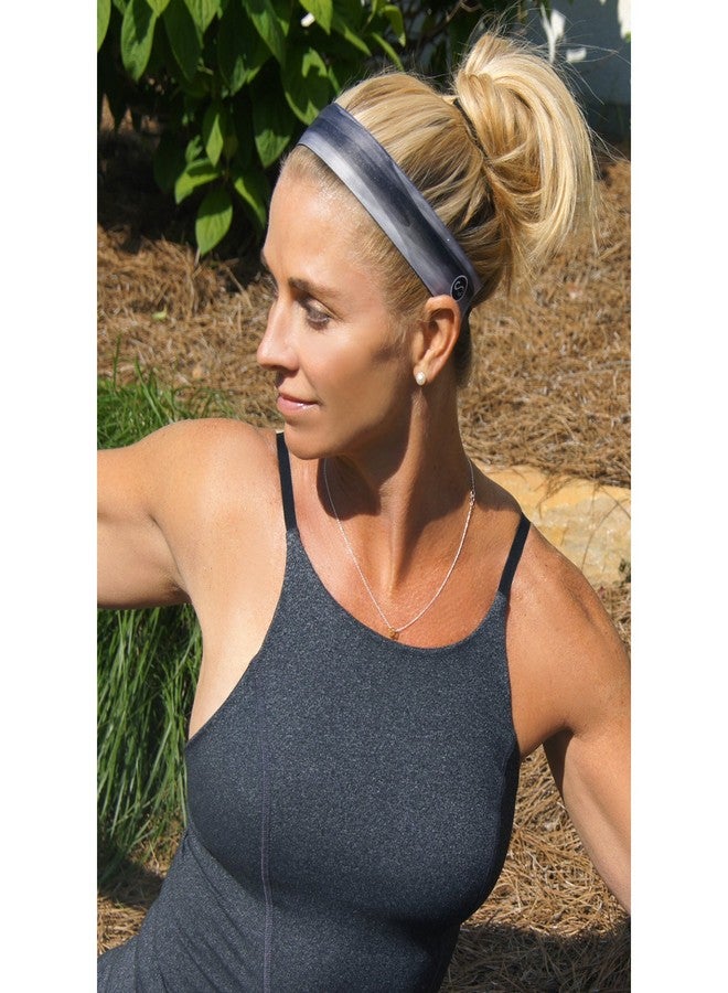 سويتي باندز طوق رأس نسائي وبناتي من سويتي باندز - طوق شعر أنيق مبطن بالمخمل مانع للانزلاق - رمادي مائي 1.5 بوصة - Image 3