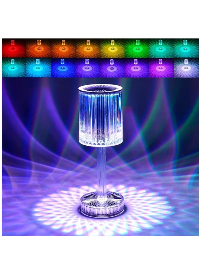 16 لون متغير RGB يعمل باللمس، مصباح طاولة ماسي قابل لإعادة الشحن لغرفة النوم وغرفة المعيشة، أضواء إبداعية لتزيين حفلات العشاء - Image 1