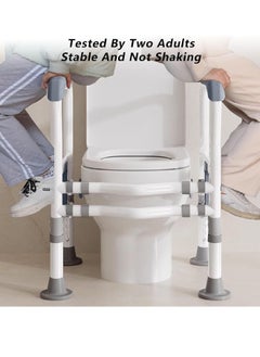 Sharpdo Toilet Safety Rails, Adjustable Toilet Safety Frame Toilet Safety Rails for Seniors Toilet Handles for Elderly and Disabled Toilet Rails for Seniors Toilet Rails Elderly Assistance Products  - Image 2