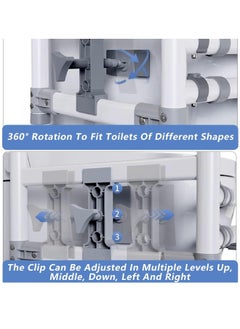 Sharpdo Toilet Safety Rails, Adjustable Toilet Safety Frame Toilet Safety Rails for Seniors Toilet Handles for Elderly and Disabled Toilet Rails for Seniors Toilet Rails Elderly Assistance Products  - Image 3